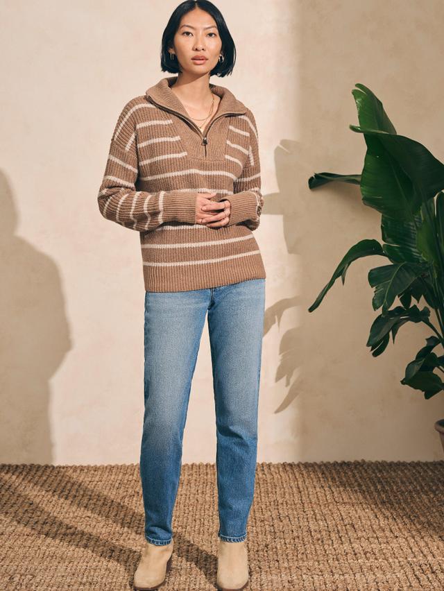 Mariner Sweater - Camel Stripe Female Product Image