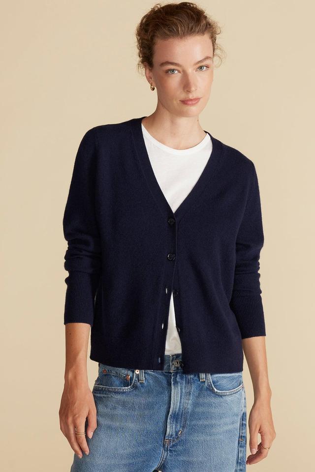 Mason Cashmere Cardigan - Navy Blue Product Image