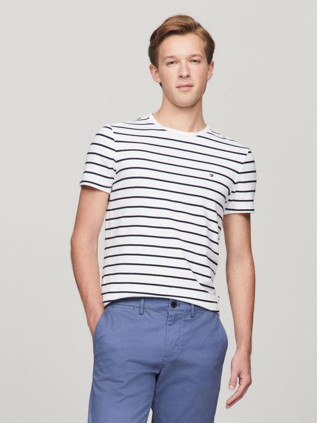 Tommy Hilfiger Men's Premium Stretch Stripe Slim Fit T-Shirt Product Image