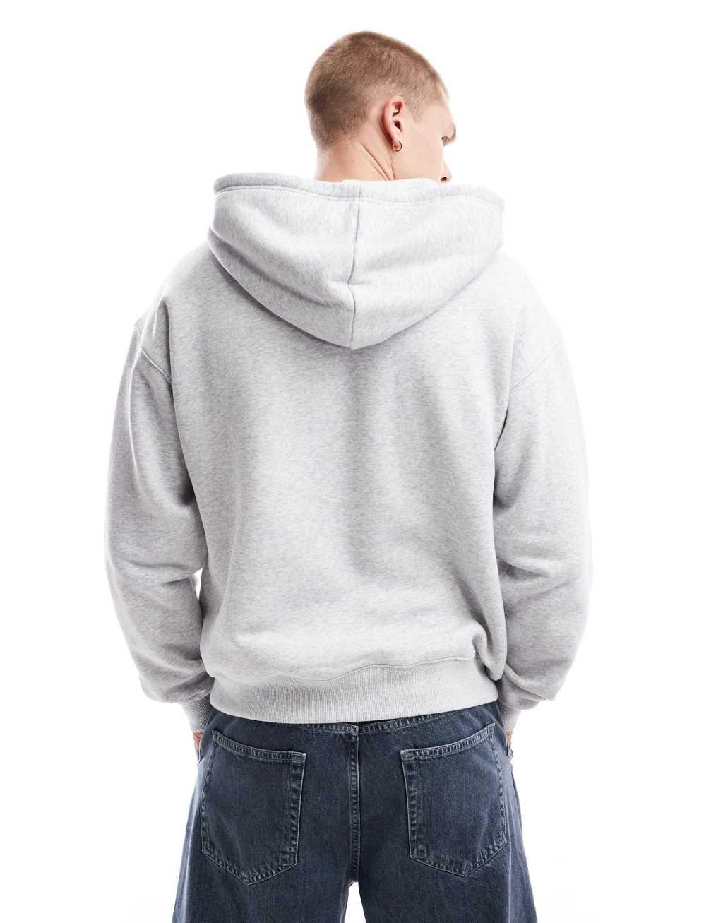 Cotton On boxy fit hoodie with 1993 print in heather gray Product Image