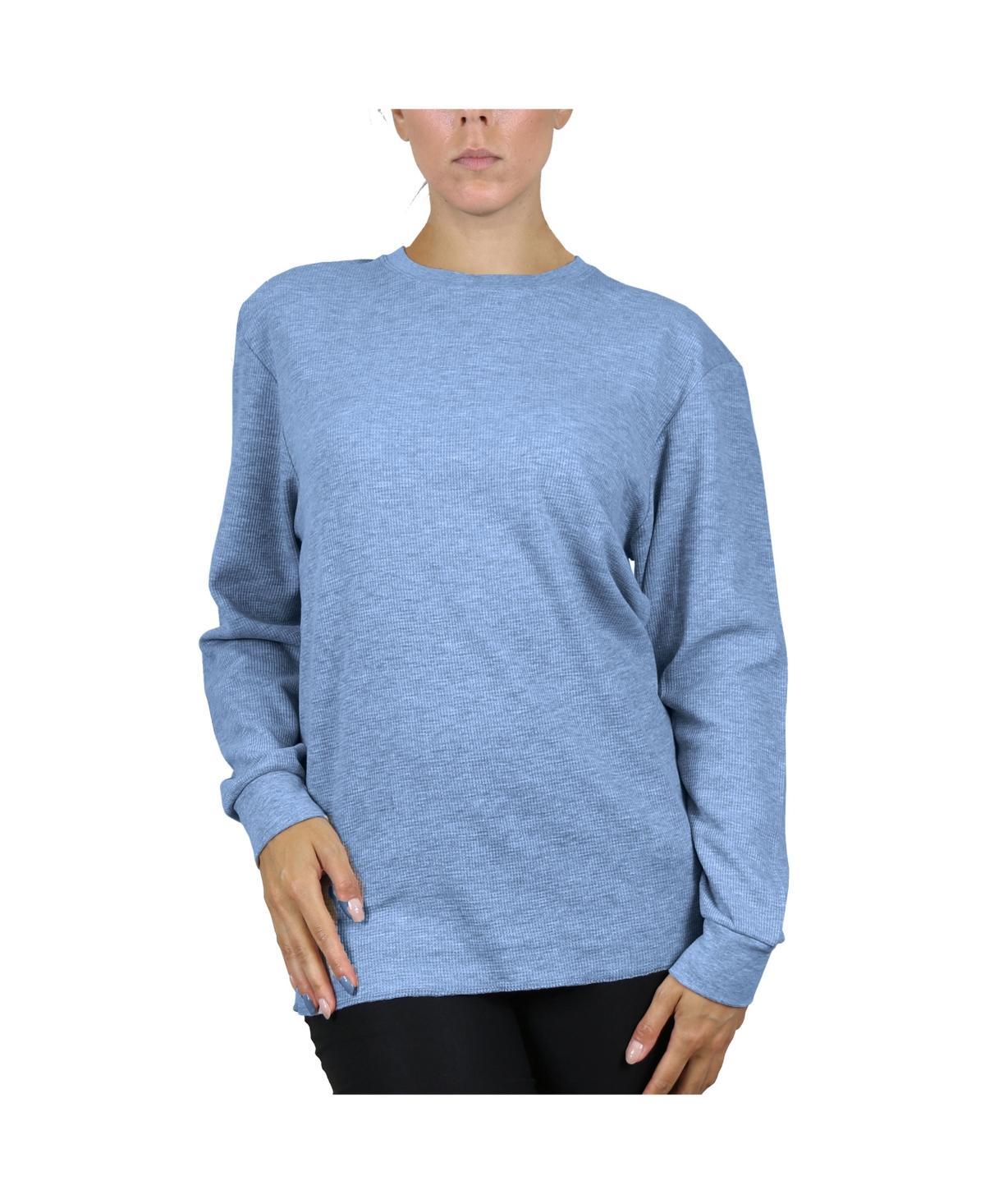 Womens Loose Fit Waffle Knit Thermal Shirt Product Image