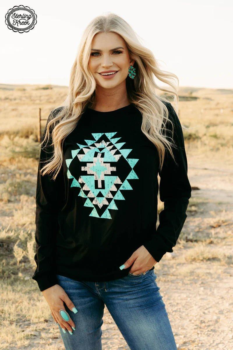 Icy Aztec Long Sleeve Tee Product Image