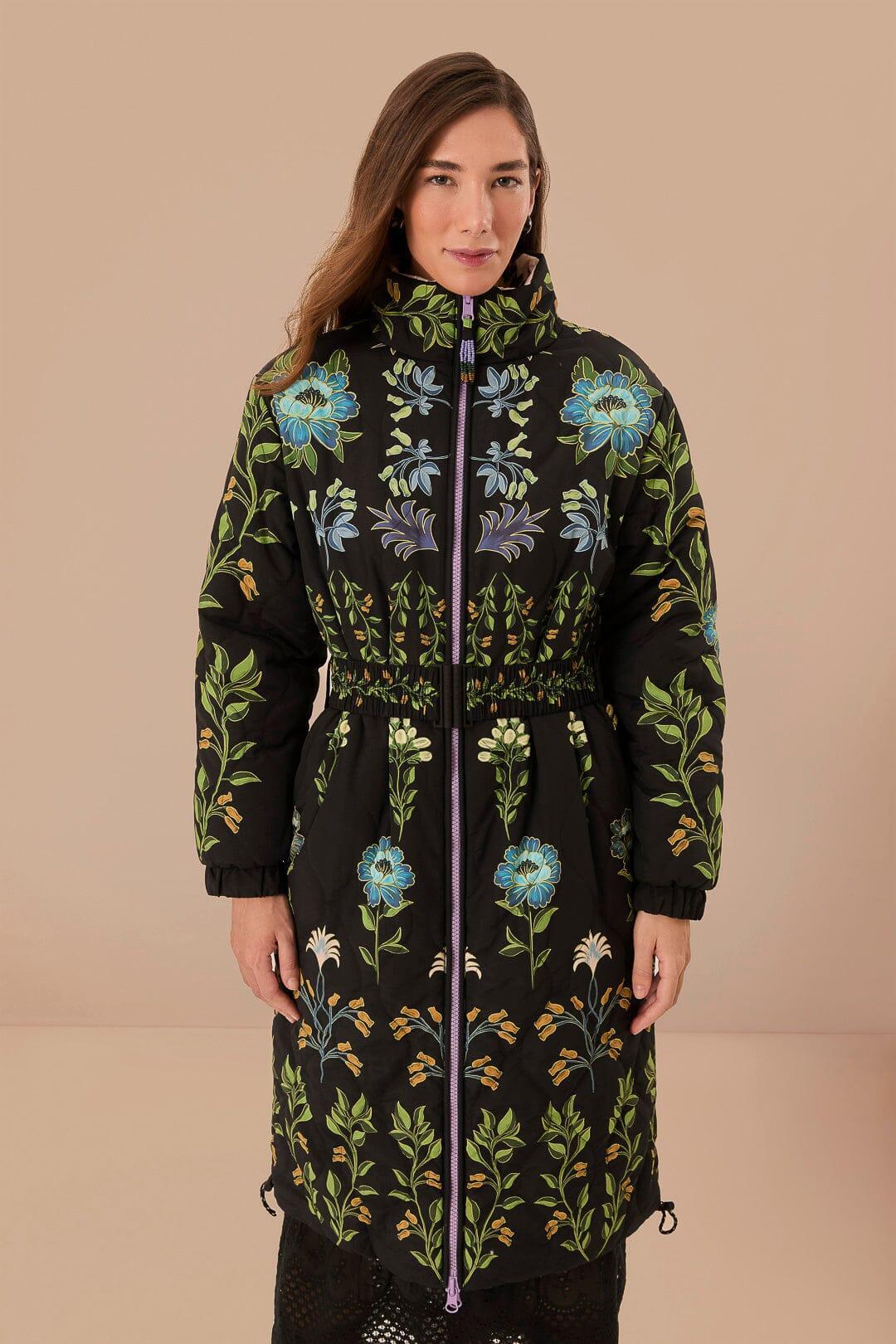 Black Winter Garden Reversible Maxi Puffer Jacket Product Image