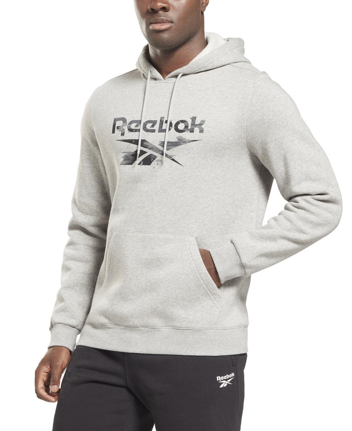 Reebok Mens Camo Logo Graphic Hoodie - Black Product Image