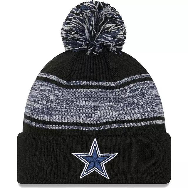 Mens New Era Dallas Cowboys Chilled Cuffed Knit Hat with Pom Product Image