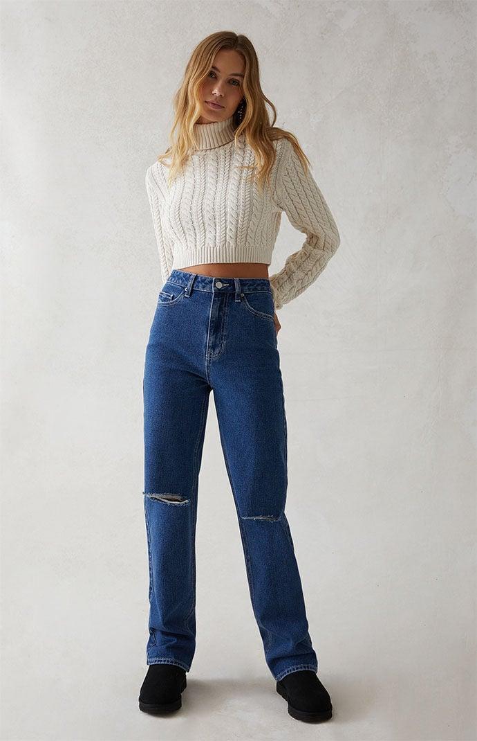 Womens Ripped 90s Boyfriend Jeans - product image