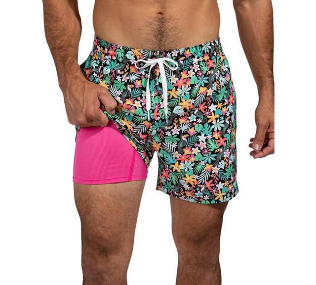 Chubbies Mens The Bloomerangs Quick-Dry 5-1/2 Swim Trunks with Boxer-Brief Liner Product Image