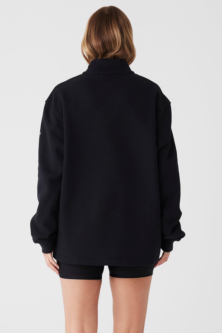 Renown Heavy Weight 1/4 Zip - Black Female Product Image