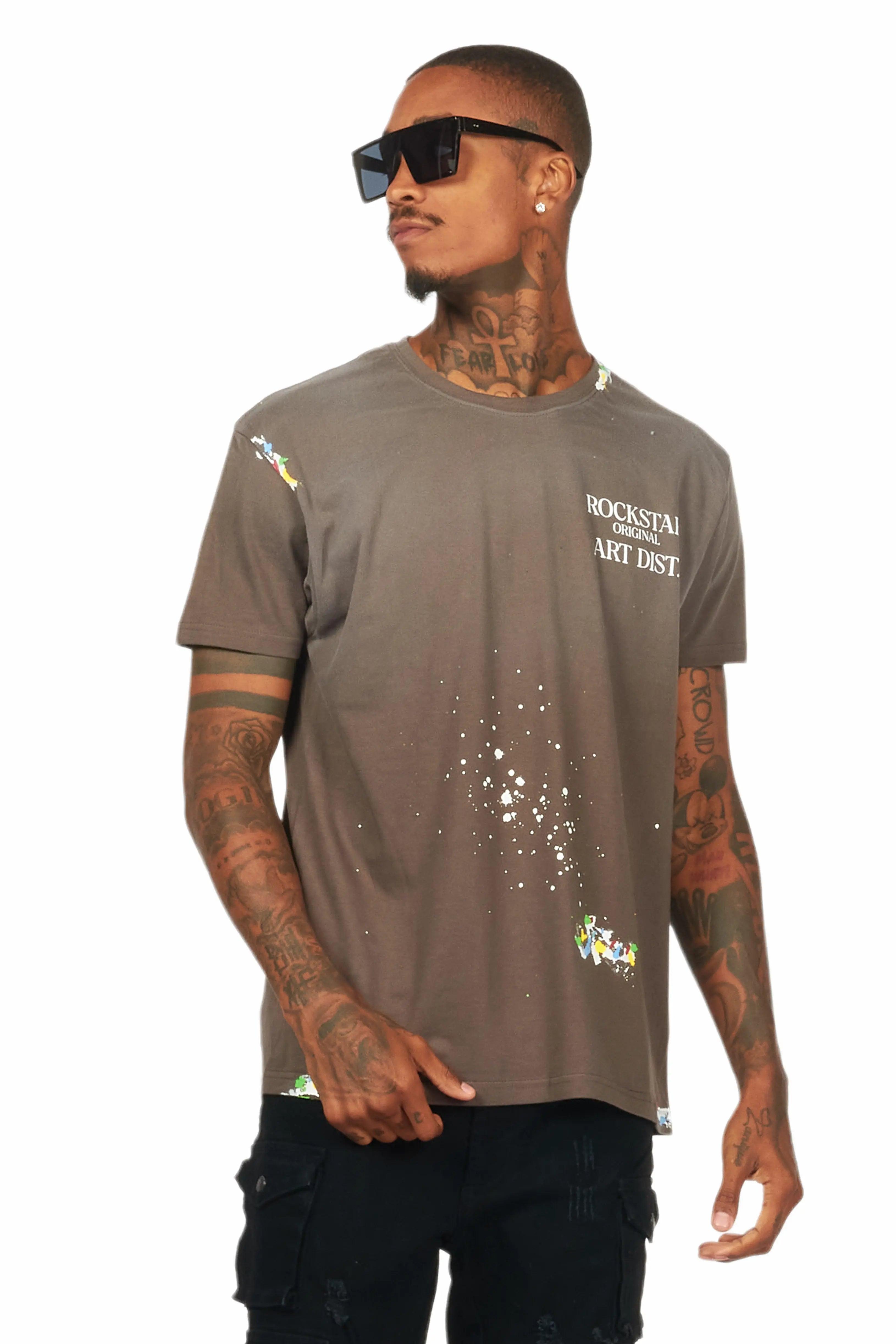 Palmer Charcoal Graphic T-Shirt Male Product Image