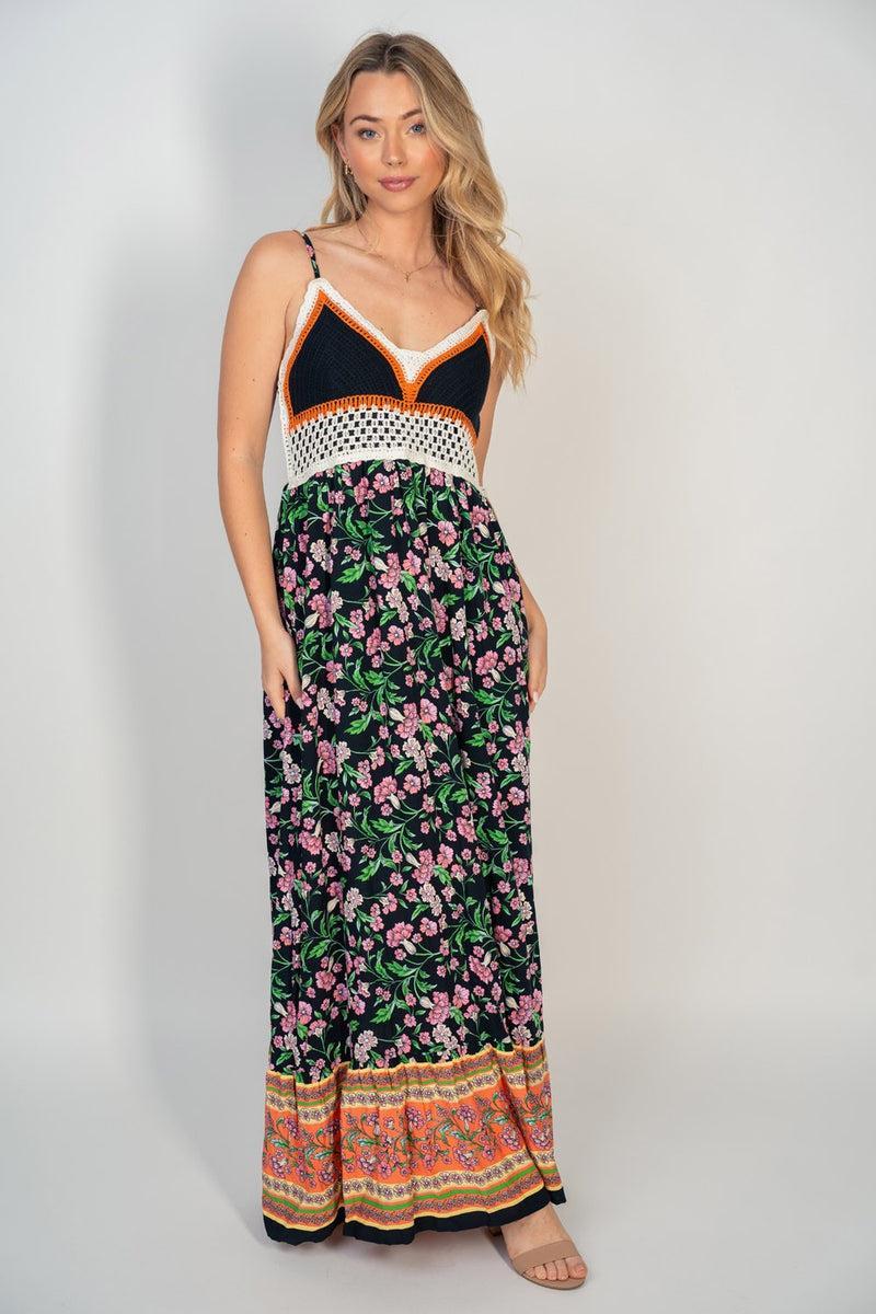 Kalani Floral Crochet Dress Product Image