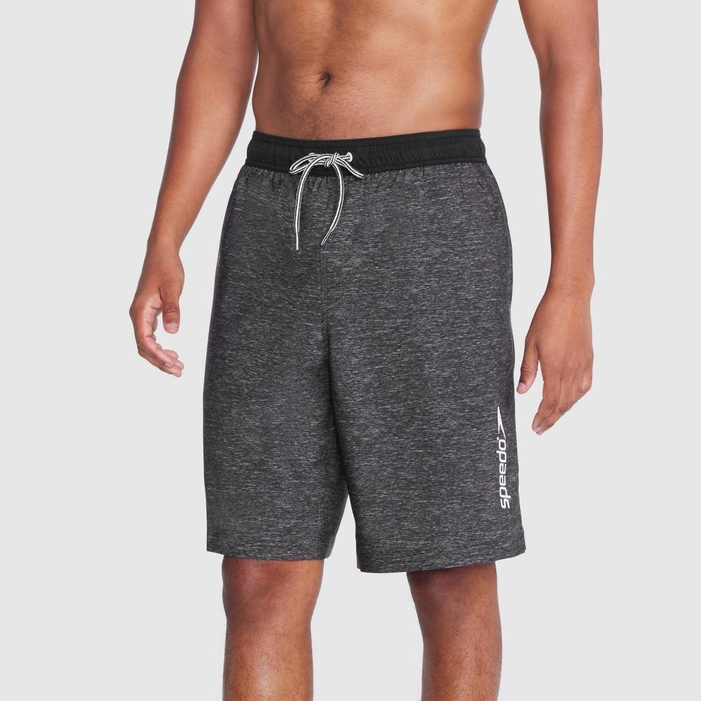 Speedo Mens 9 Solid Swim Shorts - Heathered Gray M Product Image