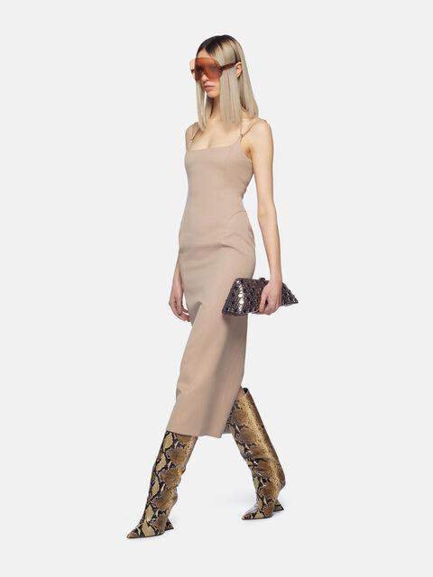 Beige midi dress Product Image