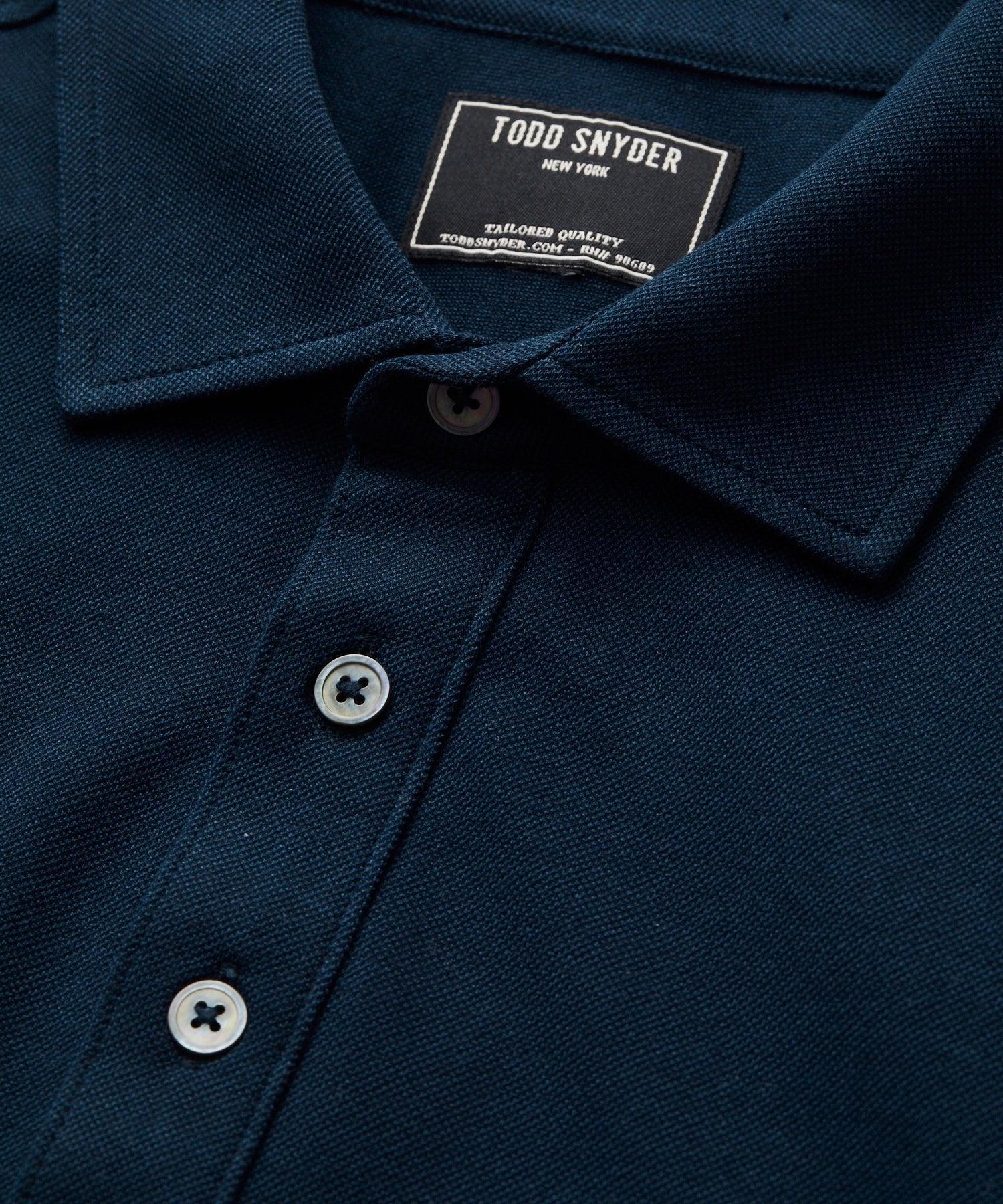 Fine Pique Polo in Navy Product Image