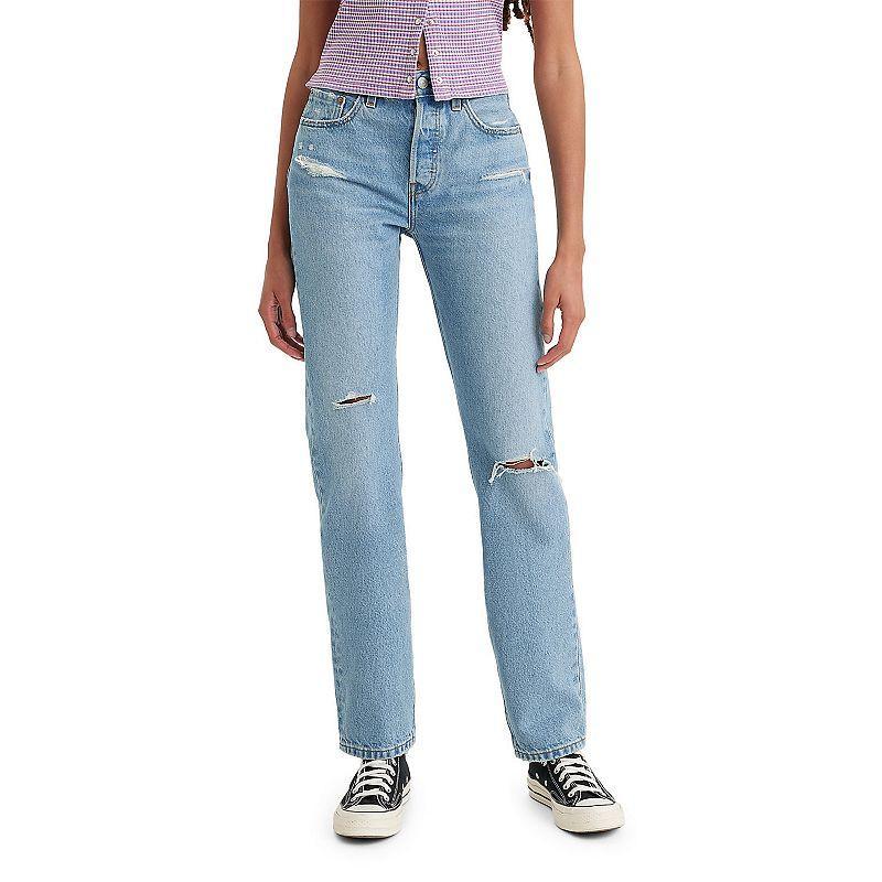 Levis Womens 501 High-Rise Straight Jeans Product Image