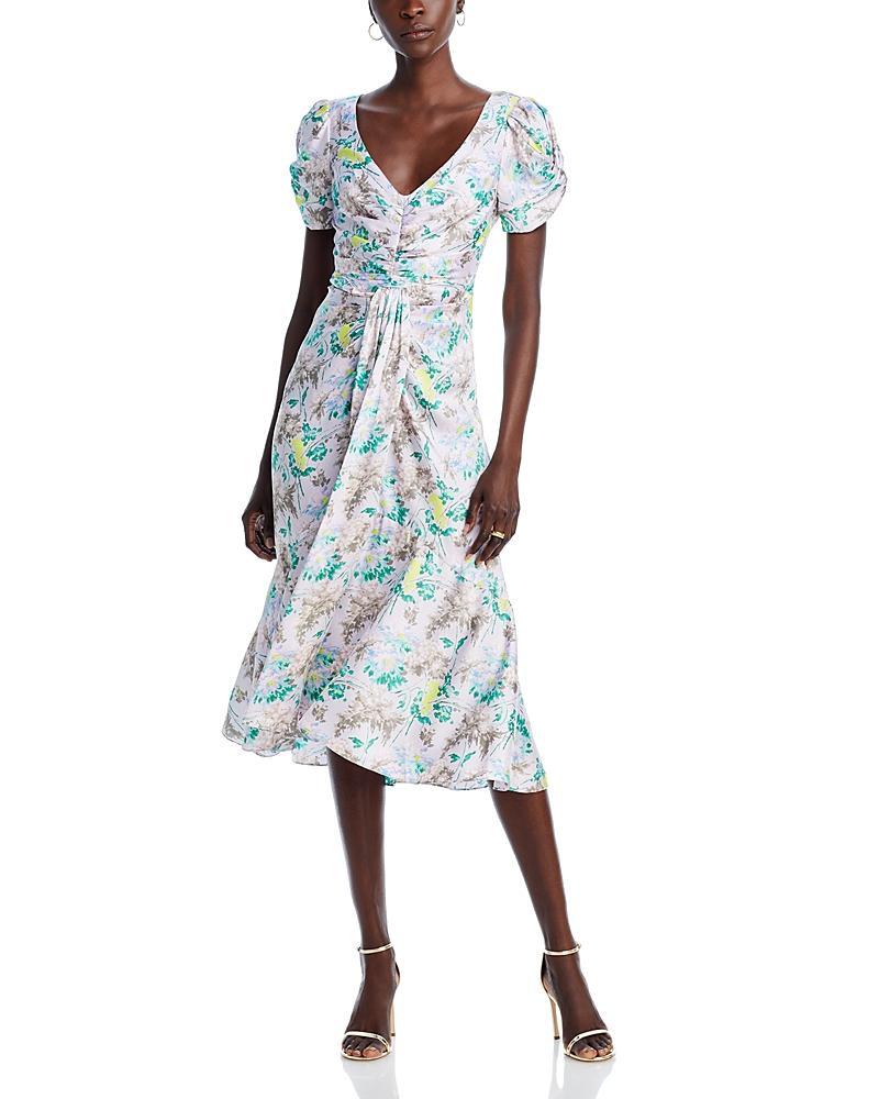 Cinq a Sept Light Washed Floral Dress Product Image