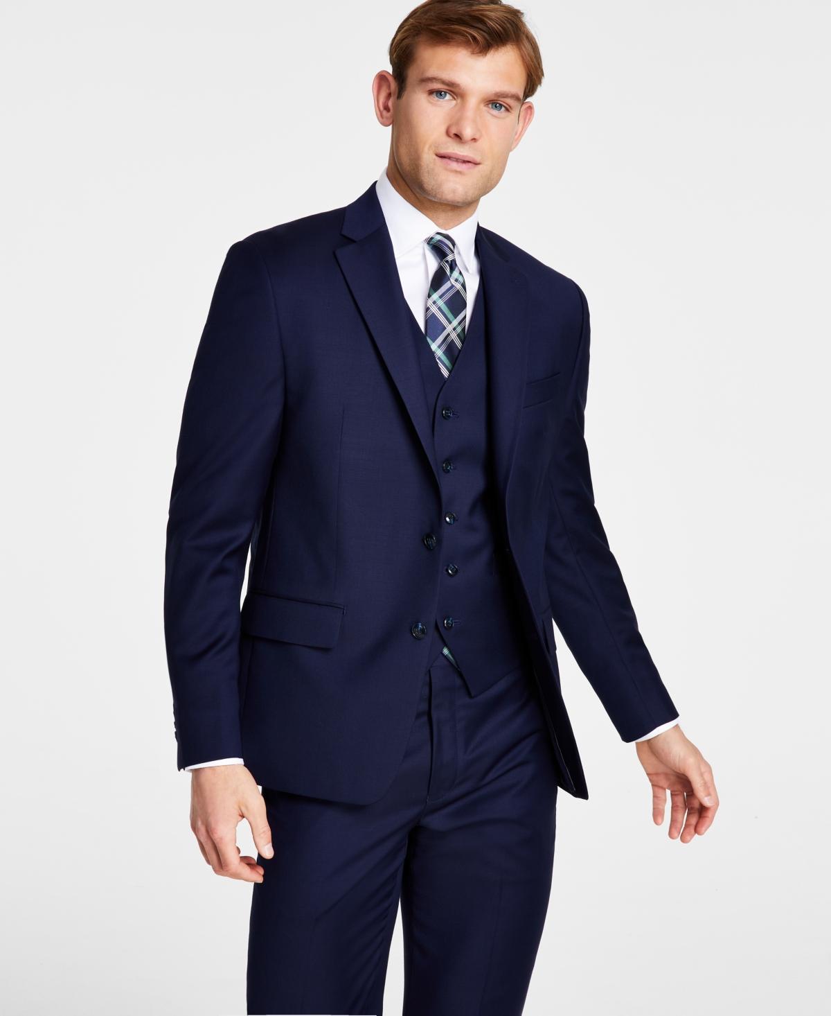 Michael Kors Mens Classic-Fit Wool Stretch Solid Suit Jacket Product Image