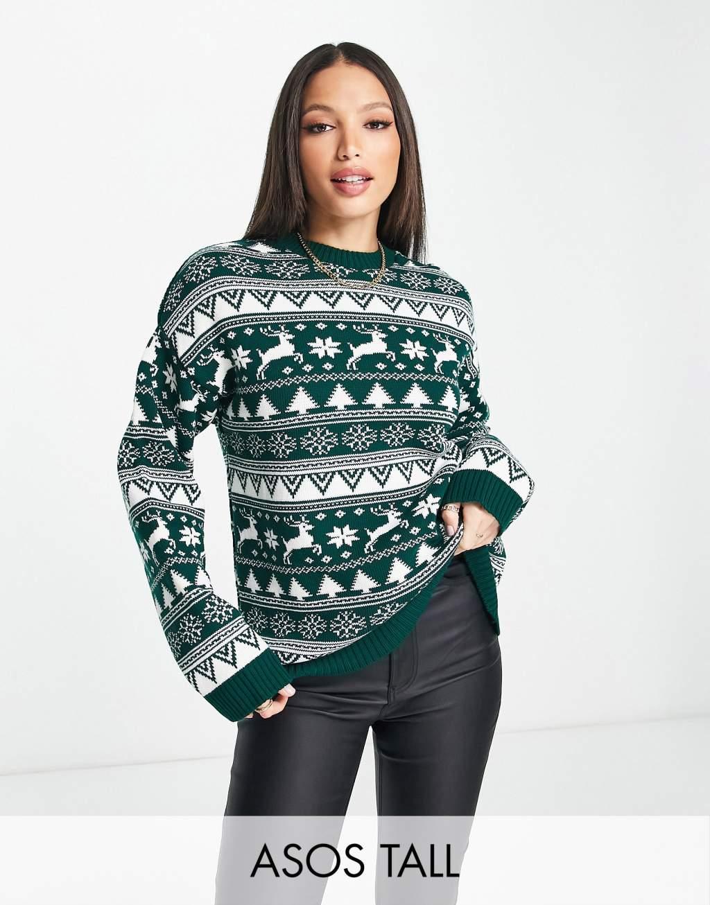 ASOS DESIGN Tall Christmas sweater Product Image