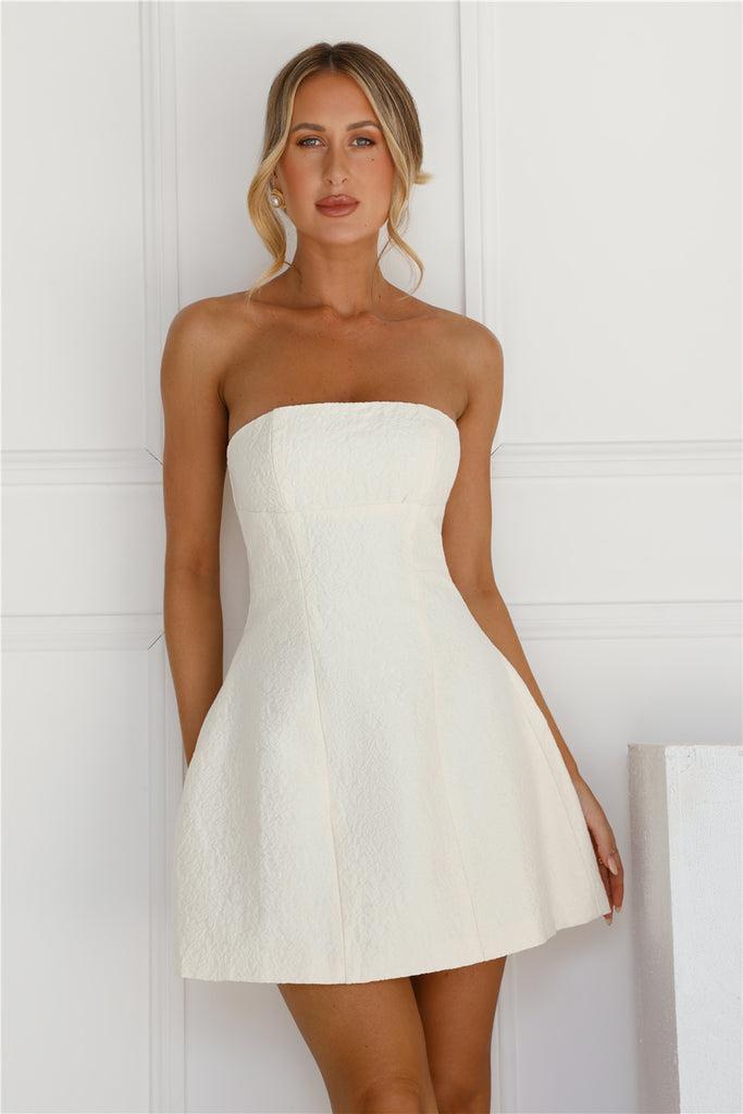 Silhouette Dream Strapless Mini Dress White Product Image