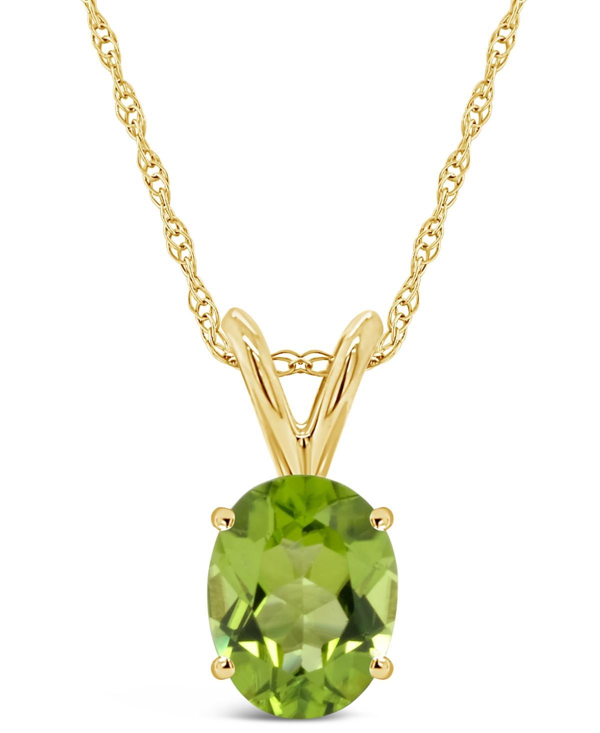 Celebration Gems 14k Gold Gemstone Pendant Necklace, Womens Peridot Product Image