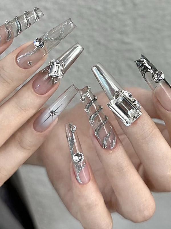 Detachable Rhine Stones Press-On Nails Product Image