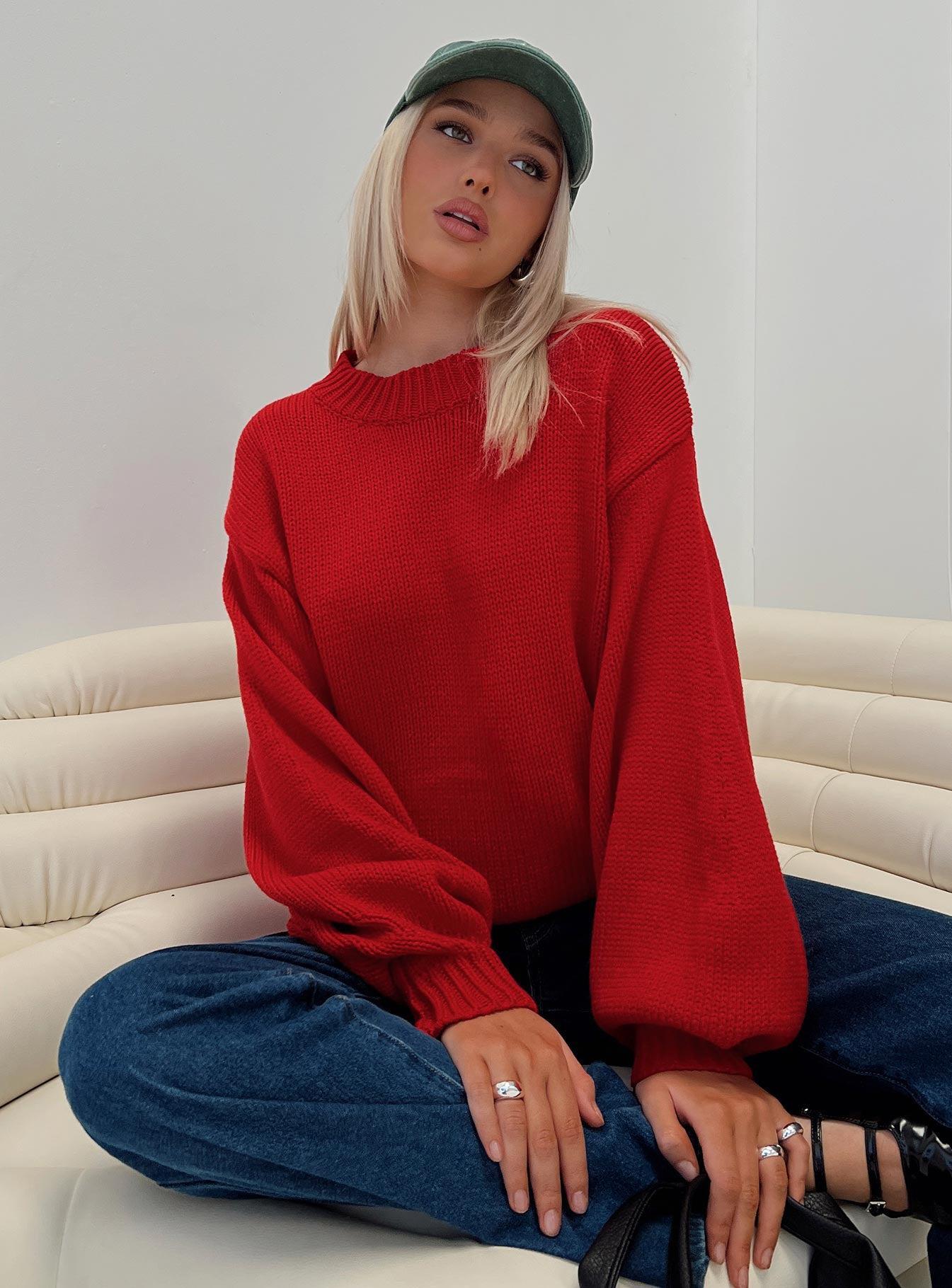 Harmony Sweater Red Product Image