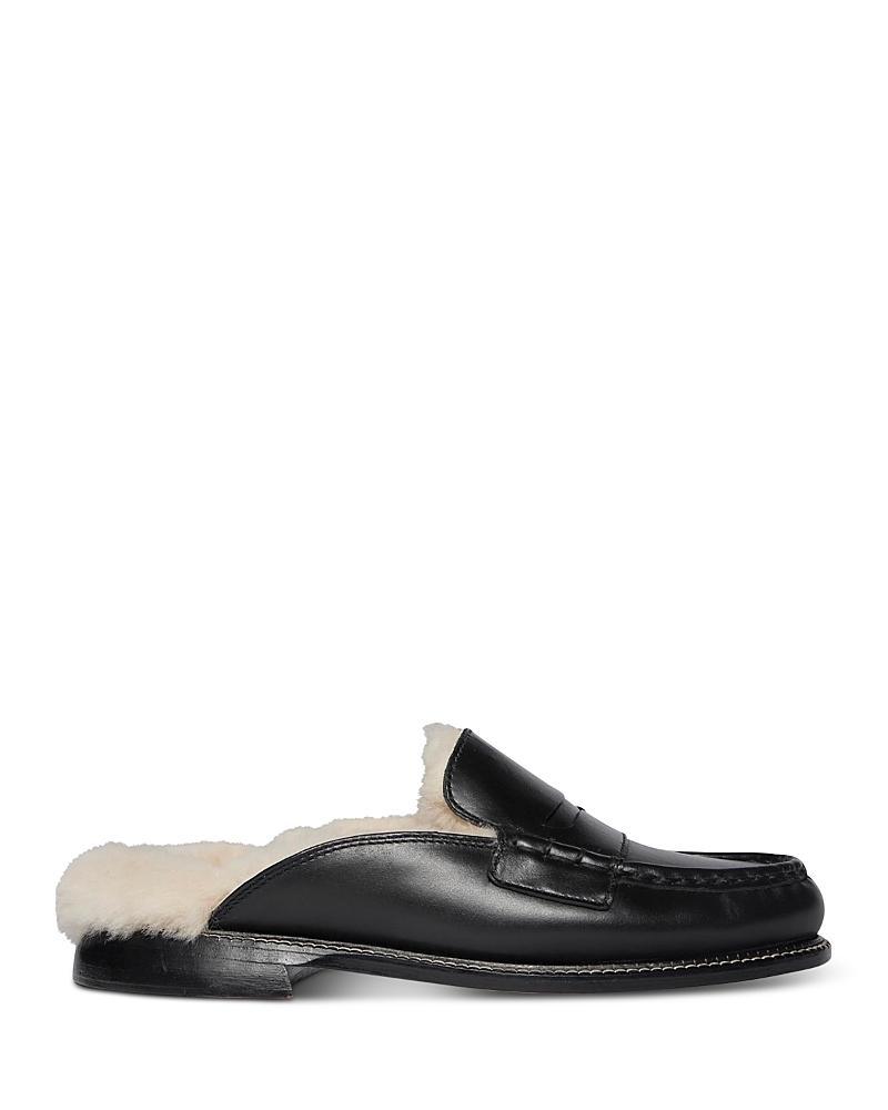 Freda Salvador Womens Temi Shearling Lined Mule Flats Product Image