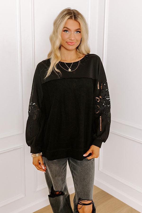 Ojai Afternoon Embroidered Top In Black product image