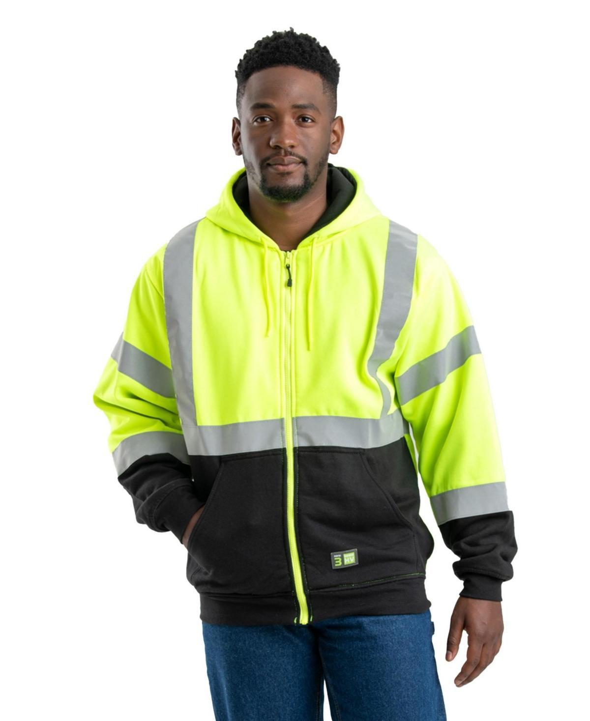 Mens Hi Vis Class 3 Color Block Hooded Sweatshirt Regular Product Image