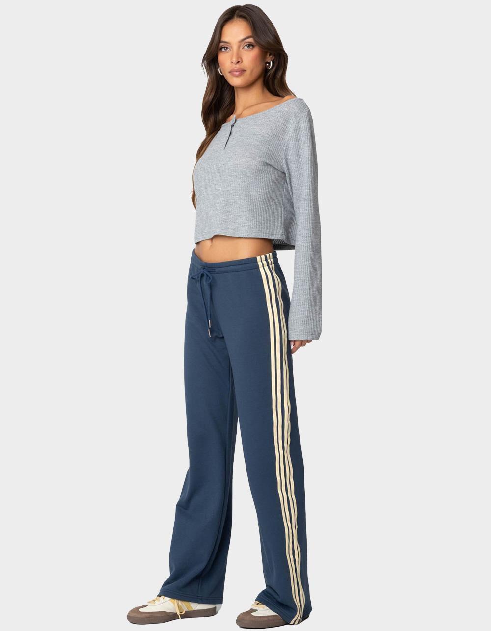 EDIKTED Averie Contrast Striped Sweatpants Product Image