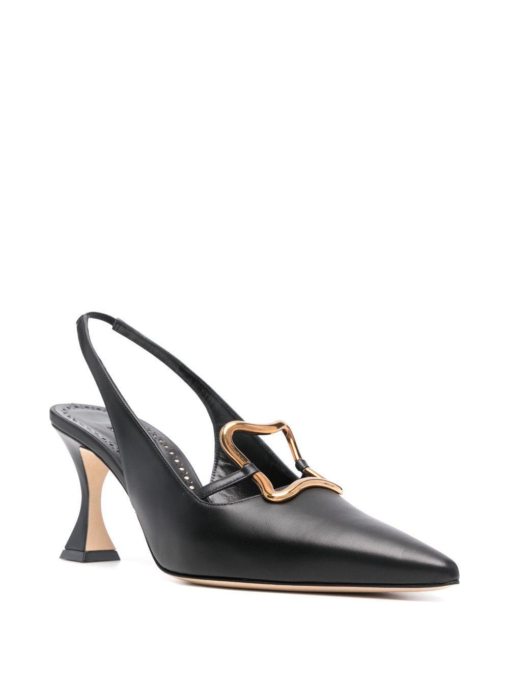 MANOLO BLAHNIK 70mm Nikkal Slingback Pumps In Black Product Image