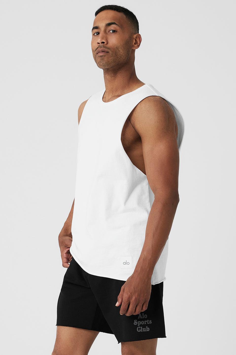 Society Raw Edge Tank - White Male Product Image