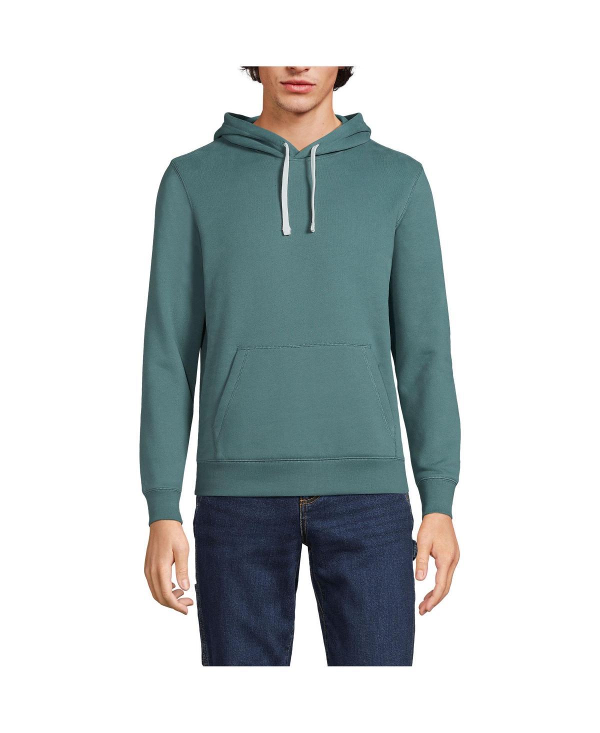 Big & Tall Lands End Serious Sweats Pullover Hoodie, Mens Radiant Blue Product Image