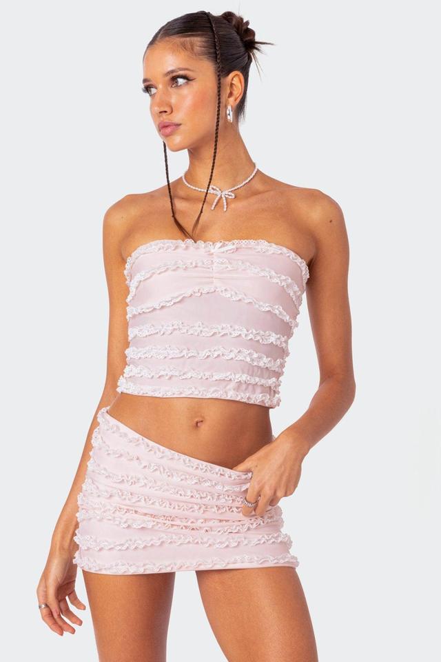 Izzy Ruffled Mini Skirt Product Image