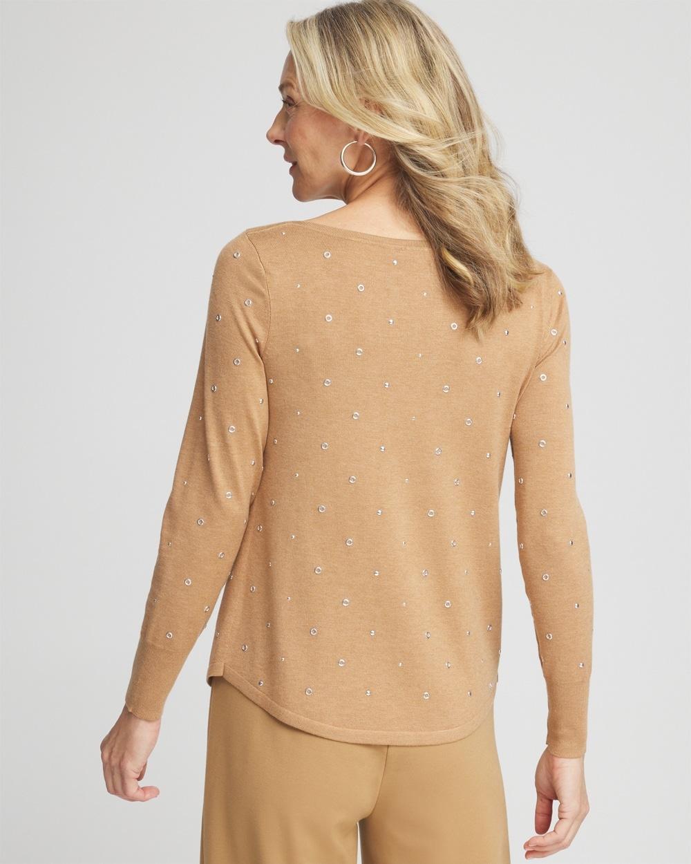 Studded V-Neck Sweater Product Image