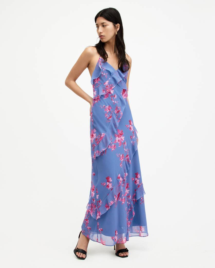 Marina Iona Floral Print Slim Fit Dress Product Image