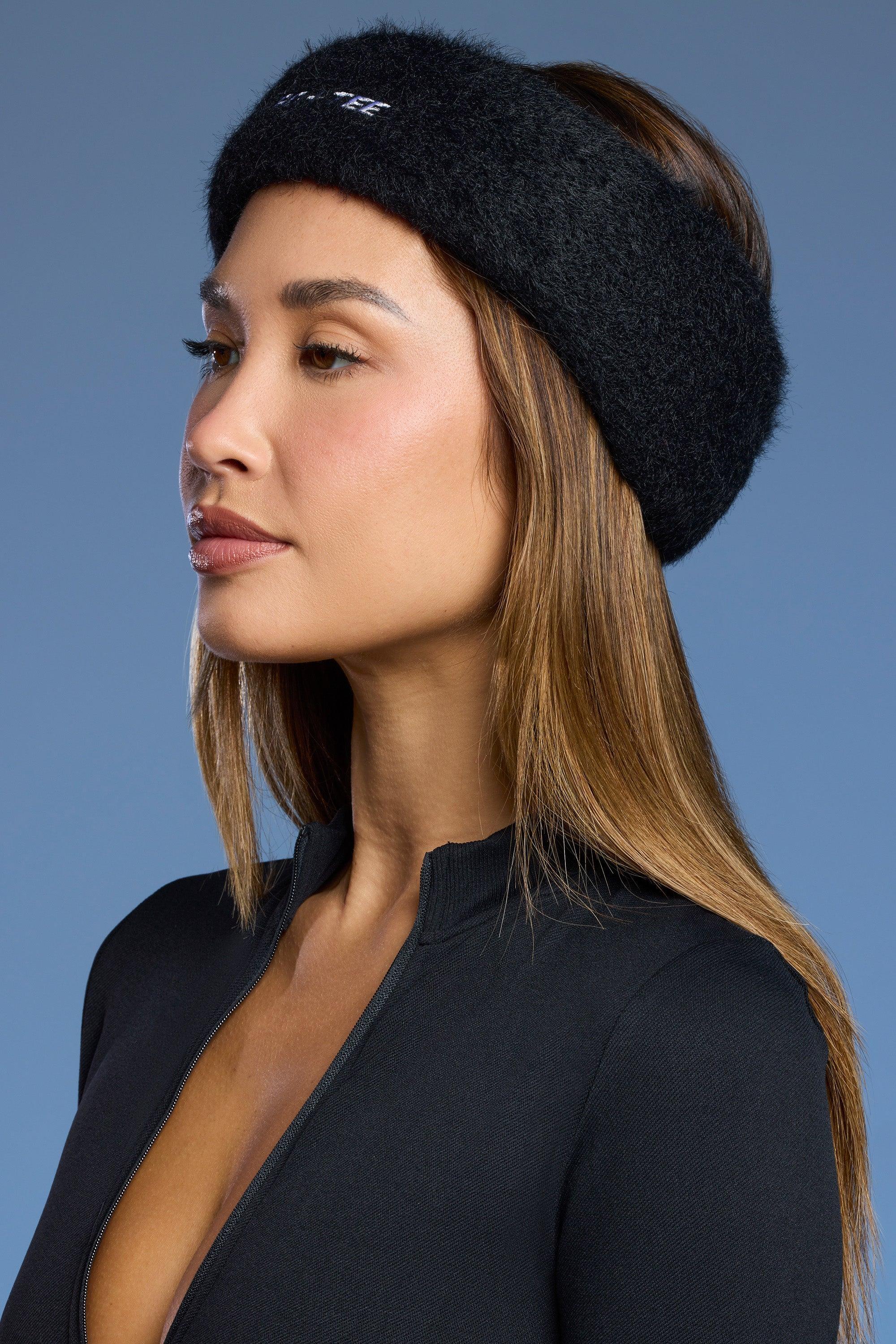 Faux Fur Headband in Black Product Image