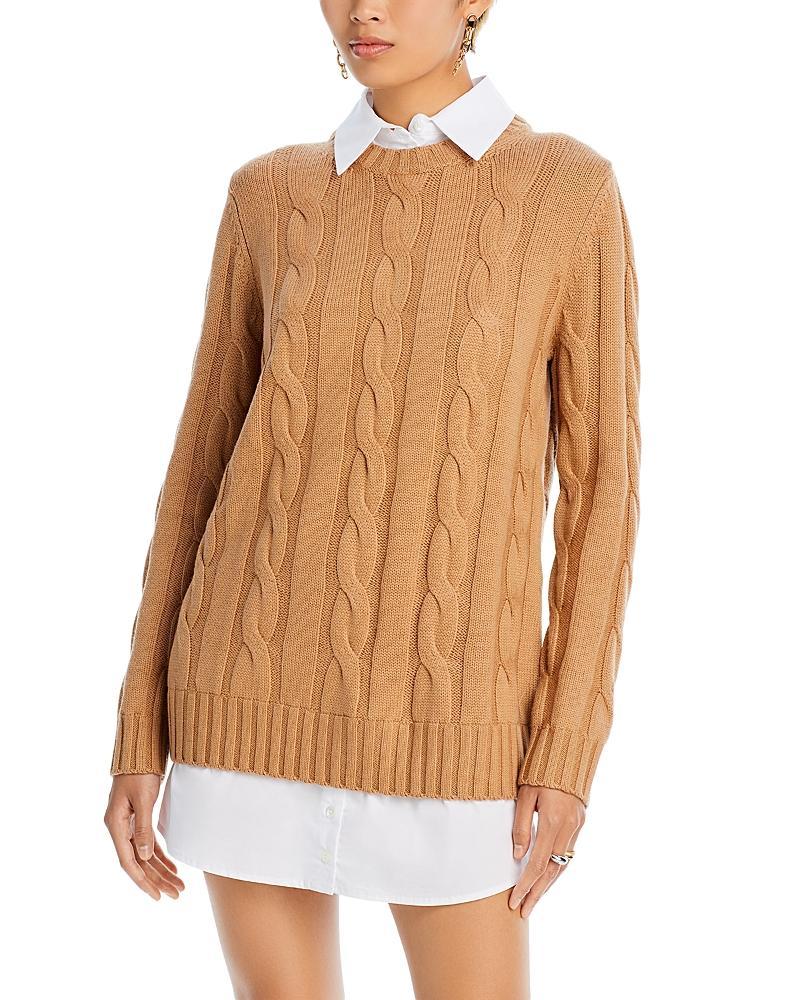 Womens Aldrin Cable-Knit Layered Sweater Dress Product Image