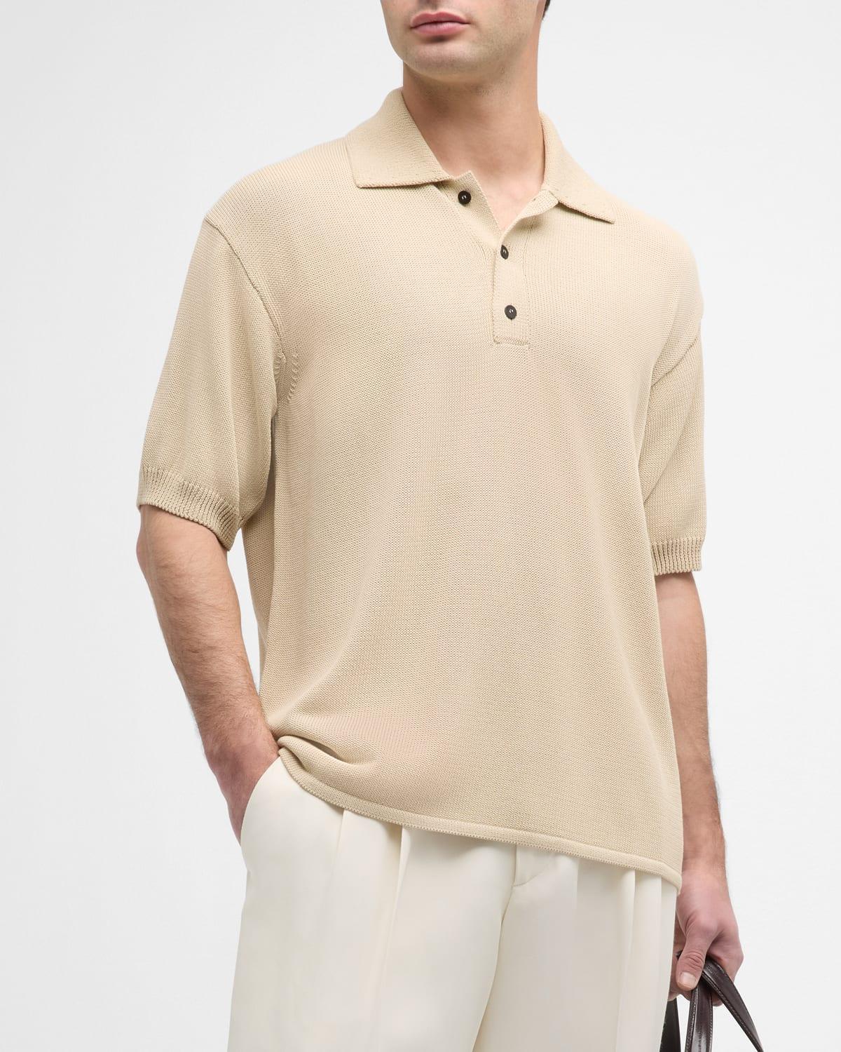 Mens Knit Polo Shirt Product Image