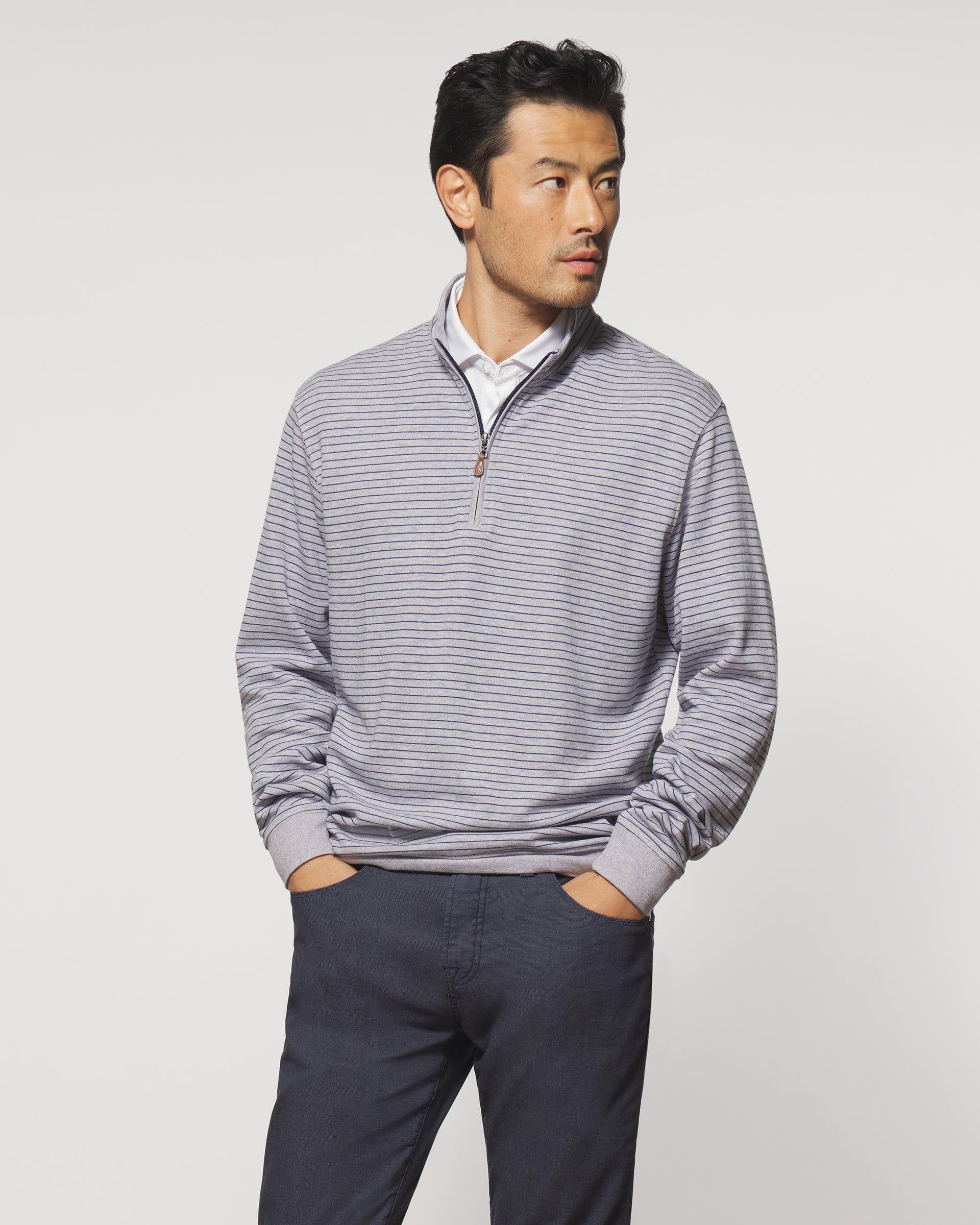 johnnie-O Skiles Striped 1/4 Zip Pullover Product Image