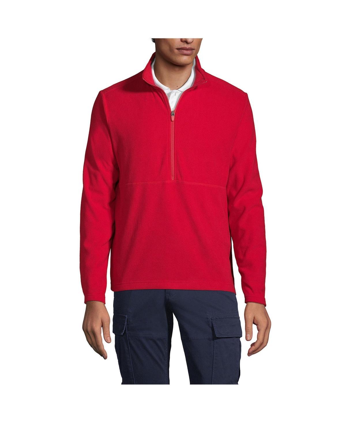 Lands End Mens School Uniform Thermacheck 100 Fleece Quarter Zip Pullover Top Product Image