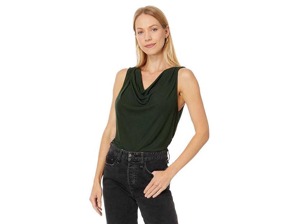 Michael Stars Jeanette Cowl Neck Tank (Dk Matcha) Women's Clothing Product Image