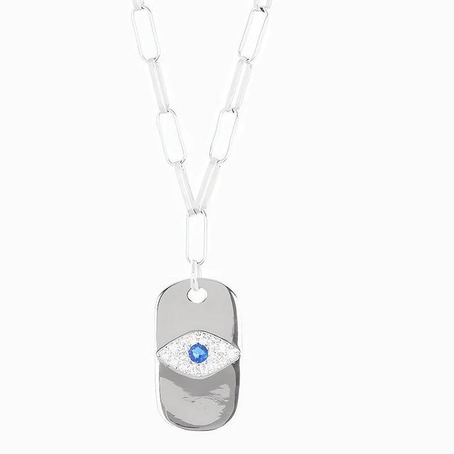 Juvell 18k Gold Plated Silver Tone Cubic Zirconia Evil Eye Necklace, Womens, Multicolor Product Image