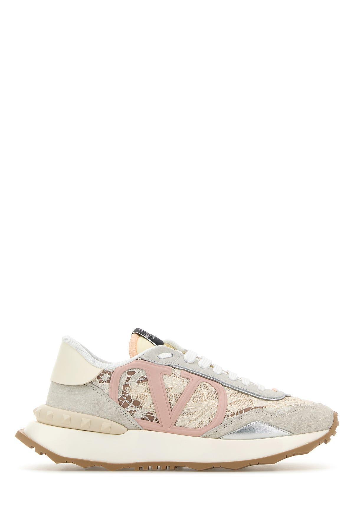 Multicolor Lace And Suede Lacerunner Sneakers Product Image