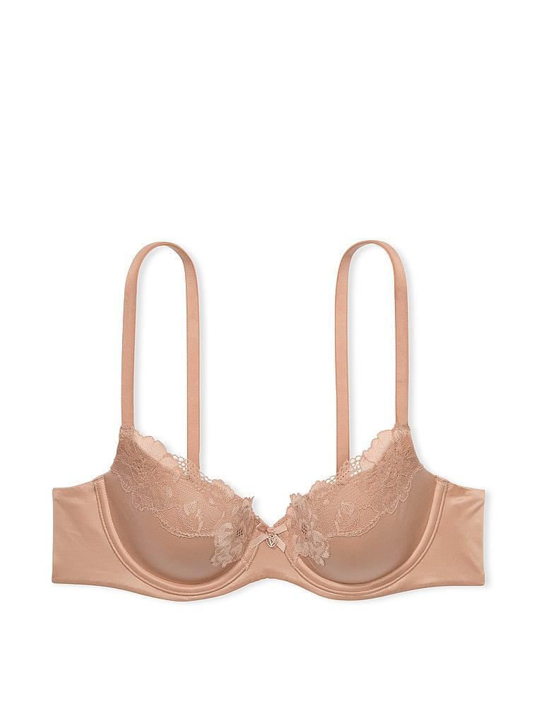 Lightly Lined Lace-Trim Demi Bra Product Image