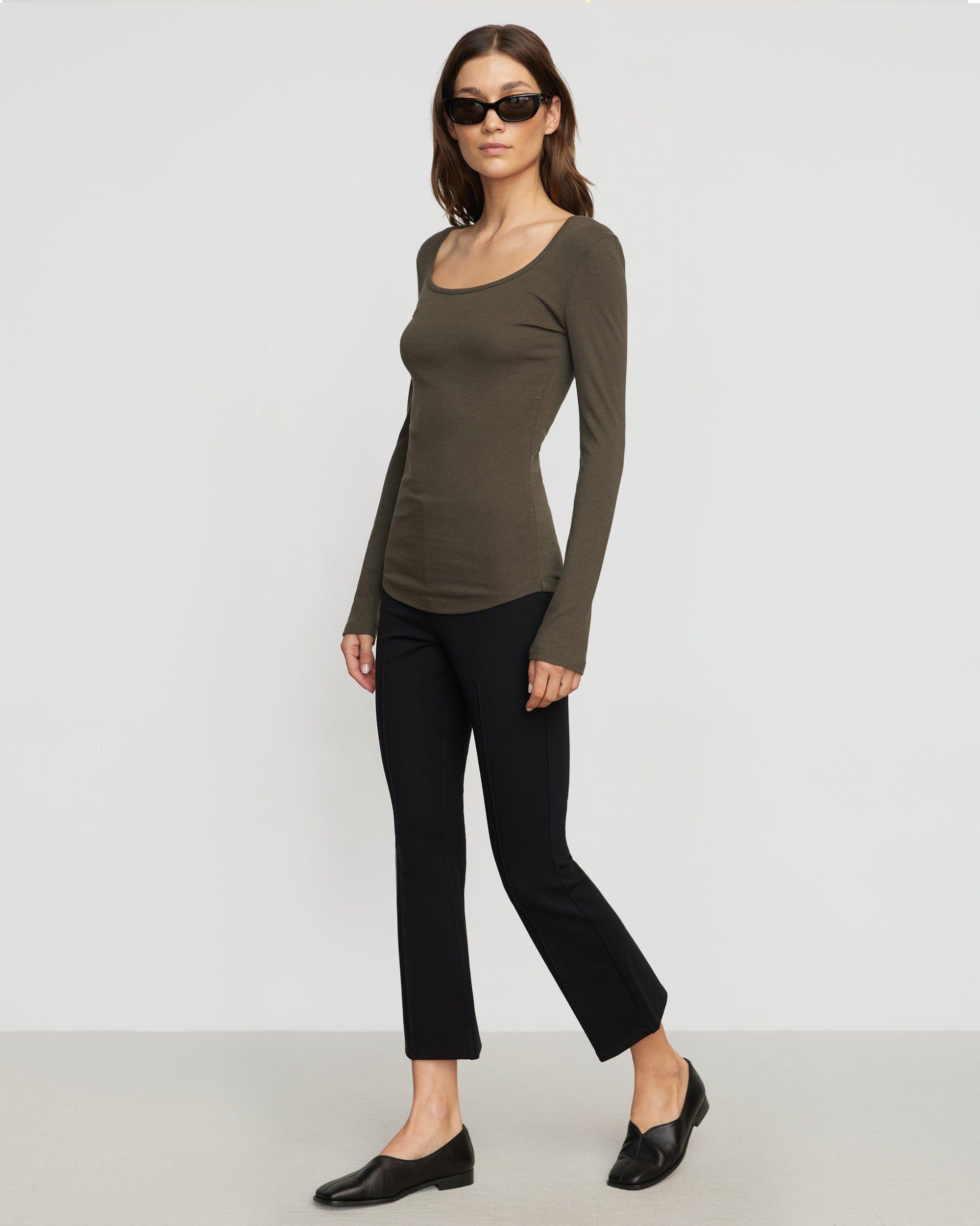 Rosa Ribbed Scoop-Neck Tee Product Image