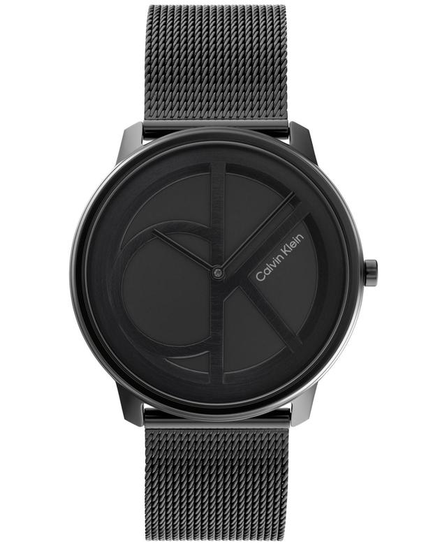 Calvin Klein Black Stainless Steel Mesh Bracelet Watch 40mm - Black Product Image