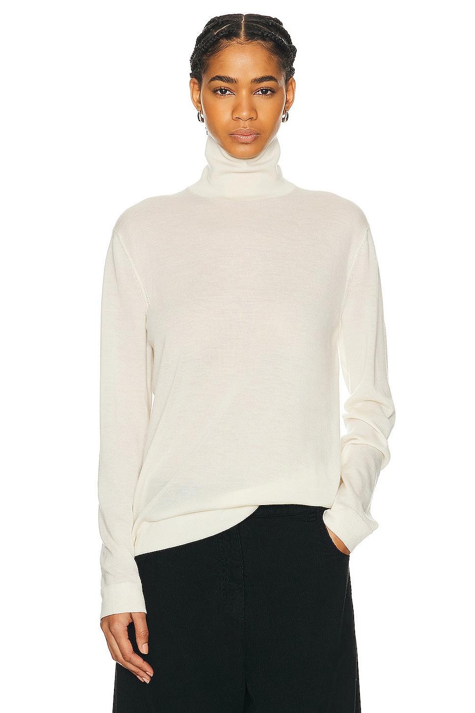 The Row Fulton Turtleneck in Ivory Product Image