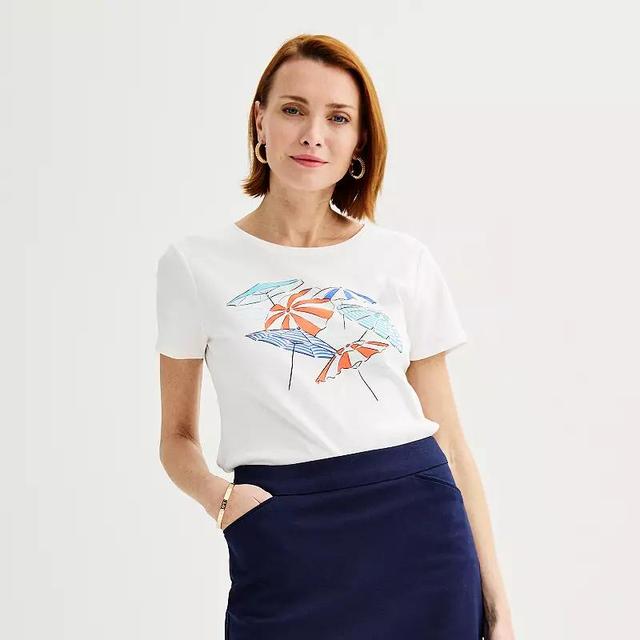 Womens Croft & Barrow Essential Crewneck Tee Product Image