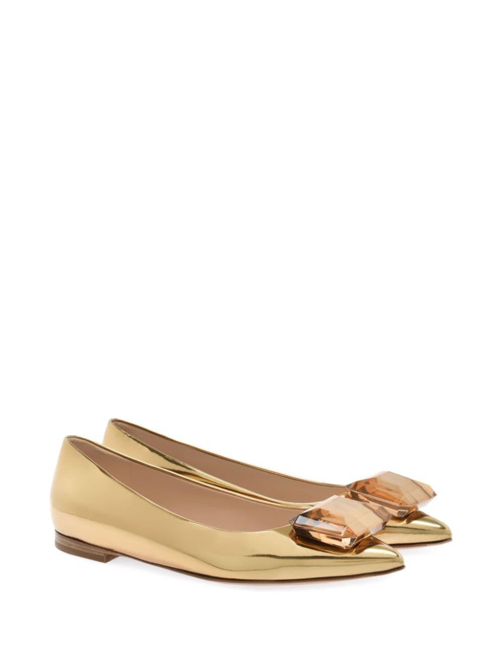 Jaipur Metallic-effect Pumps In Gold Product Image