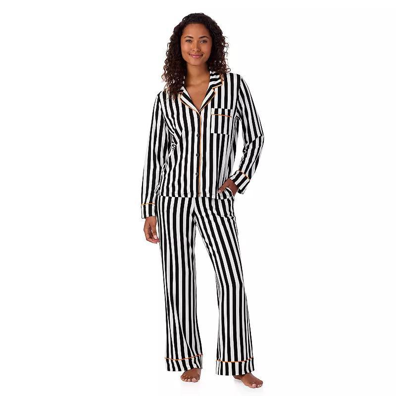 Womens Beauty Sleep Social Lydia Halloween Long Sleeve Top & Bottoms Pajama Set Product Image